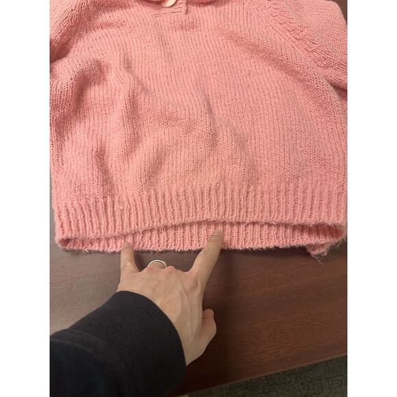 Vintage Silvercord Petites Sweater Womans Sz M Pet. Acrylic L/S 1 Button 90s Y2K - Picture 5 of 7